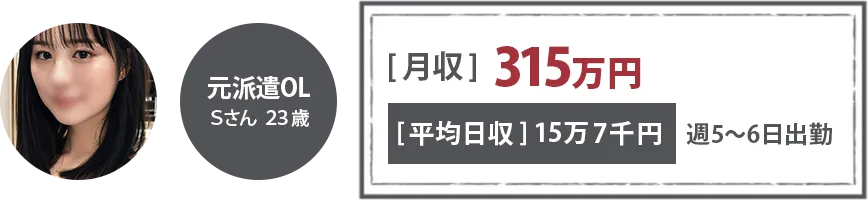 元派遣OL　Sさん　23才